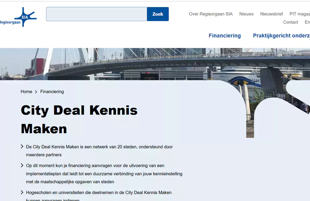 City Deal Tekstschrijver Subsidieaanvraag